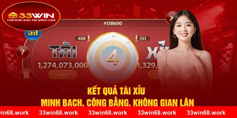 Kết quả tài xỉu minh bạch, công bằng, không gian lận